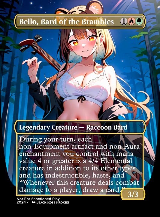 Bello, Bard of the Brambles - Various Styles - MTG Anime Proxy