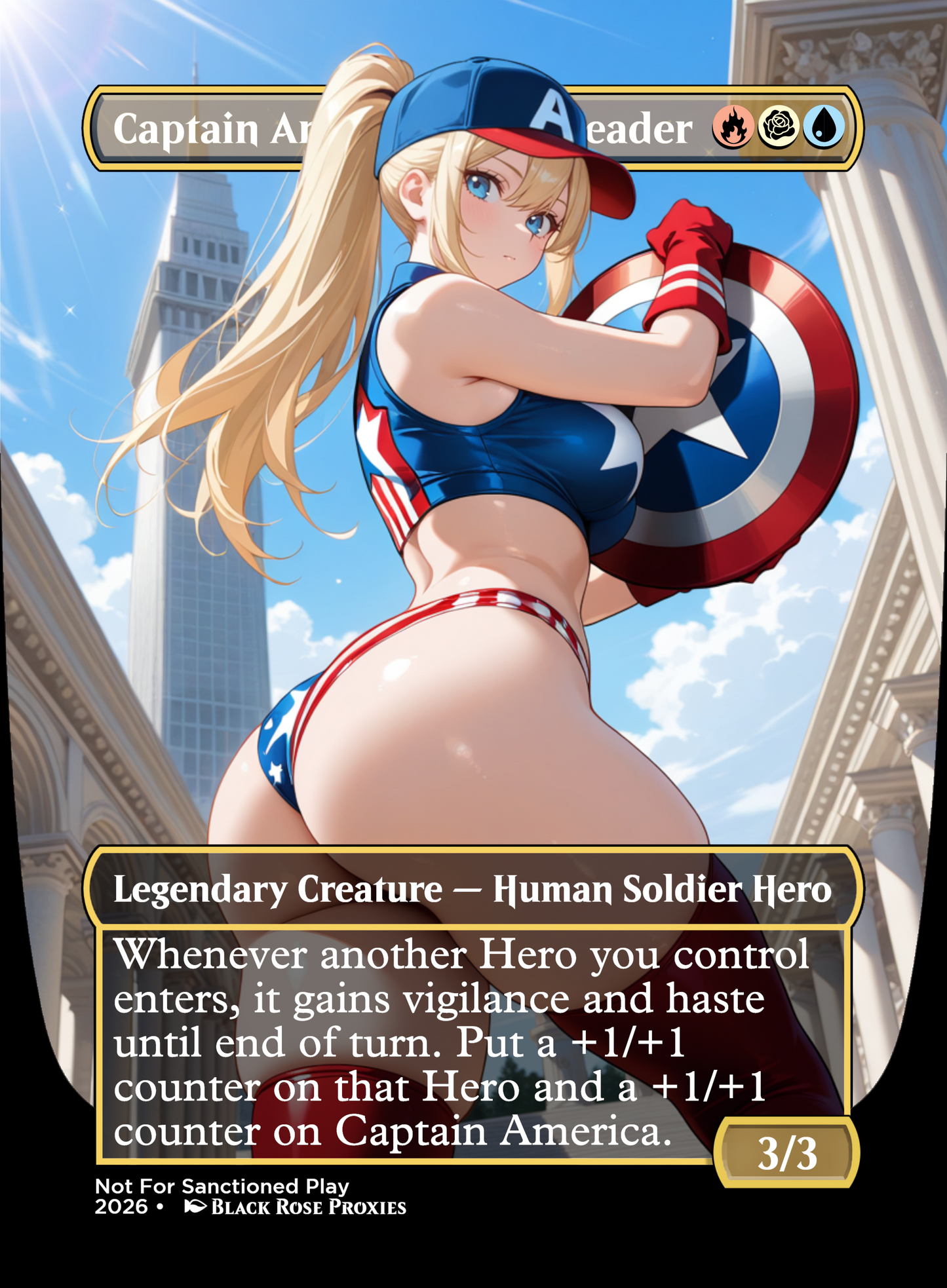Captain America, Team Leader - MTG Anime Proxy