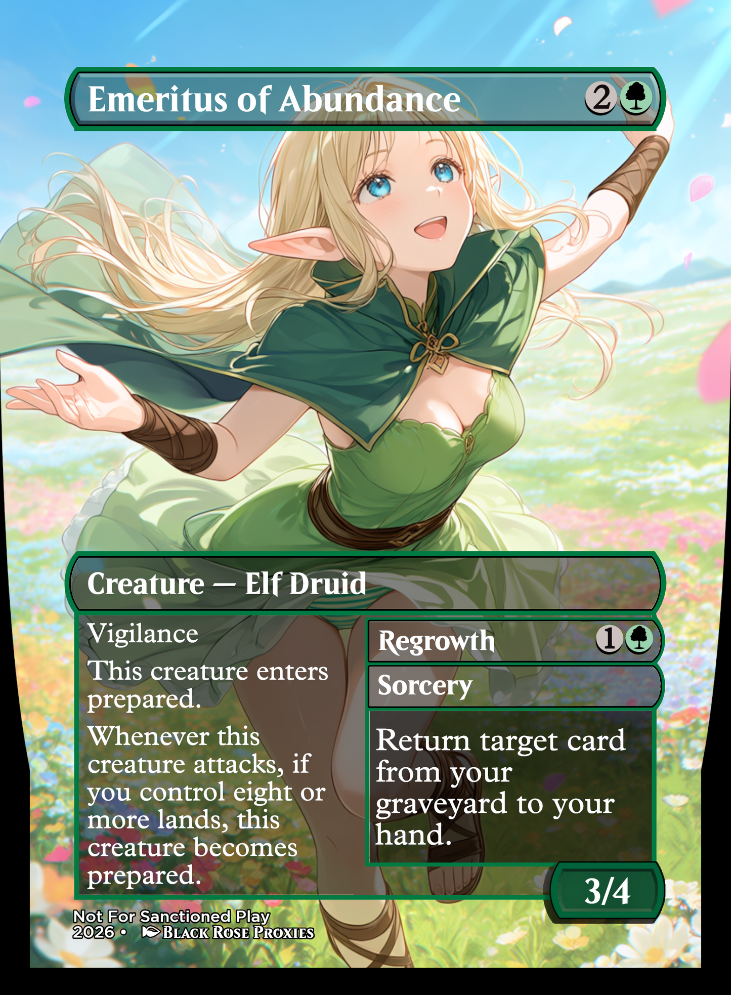 Emeritus of Abundance - MTG Anime Proxy