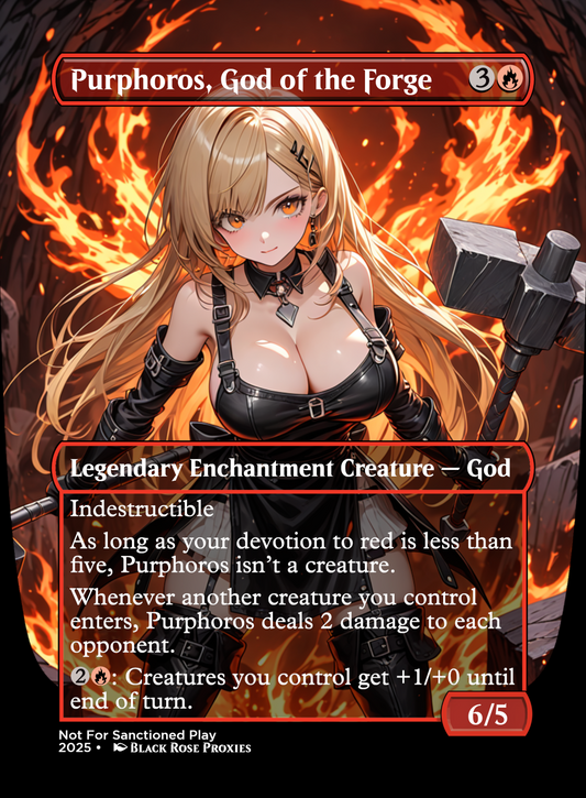 Purphoros, God of the Forge - Various Styles - MTG Anime Proxy