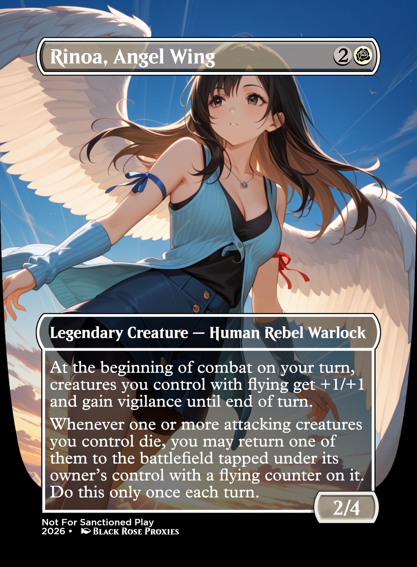 Rinoa, Angel Wing - MTG Anime Proxy