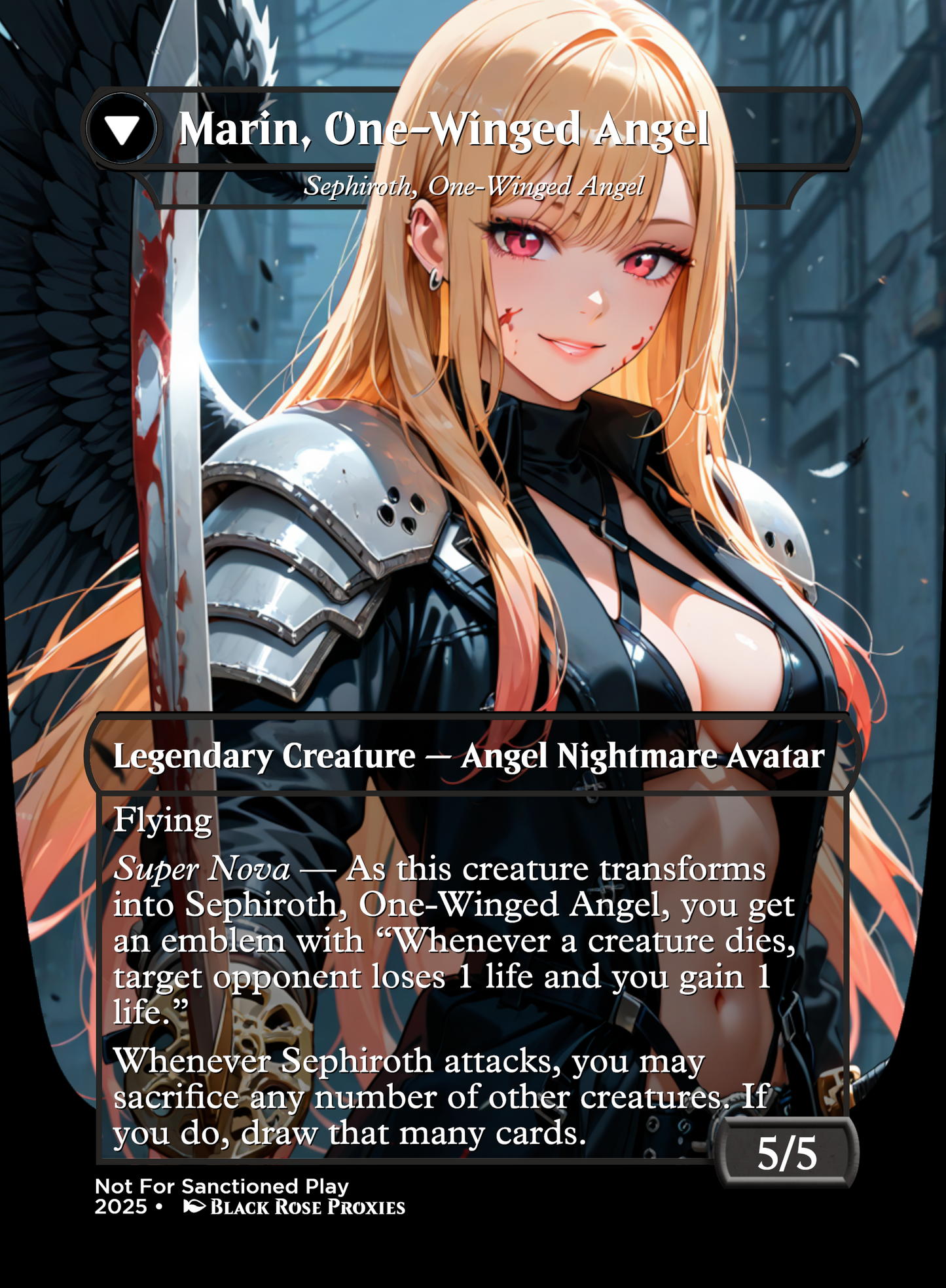Kitagawa Marin, Sephiroth (Sephiroth, Fabled SOLDIER) - MTG Anime Proxy