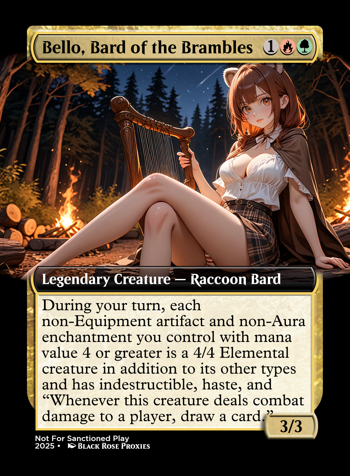 Bello, Bard of the Brambles - Various Styles - MTG Anime Proxy