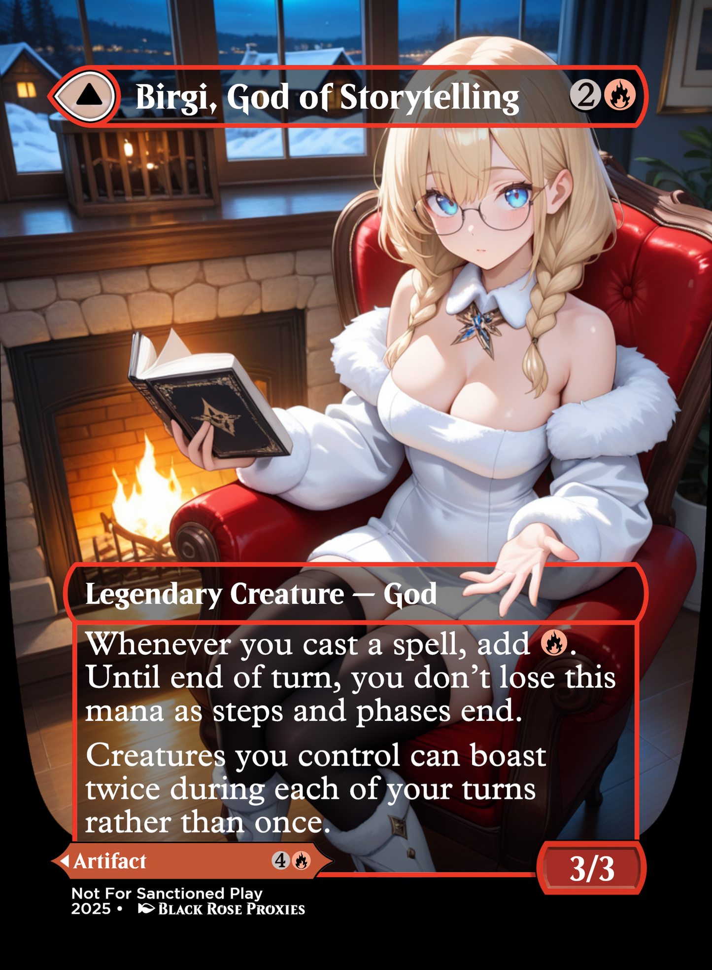 Birgi, God of Storytelling/Harnfel, Horn of Bounty - MTG Anime Proxy