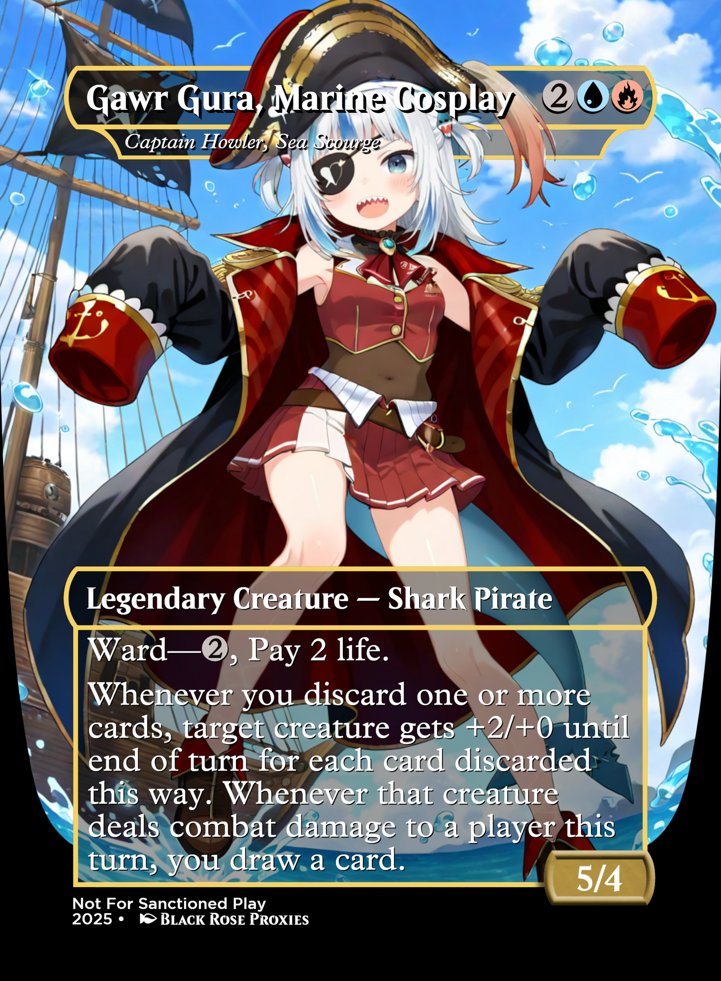 Gawr Gura, Marine Cosplay (Captain Howler, Sea Scourge) - MTG Anime Proxy