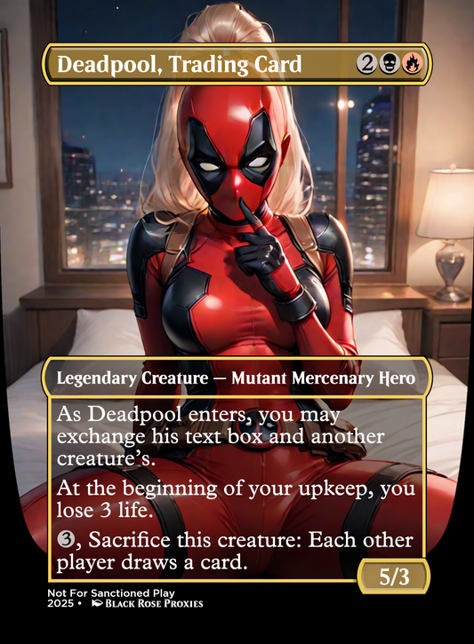 Deadpool, Trading Card - MTG Anime Proxy