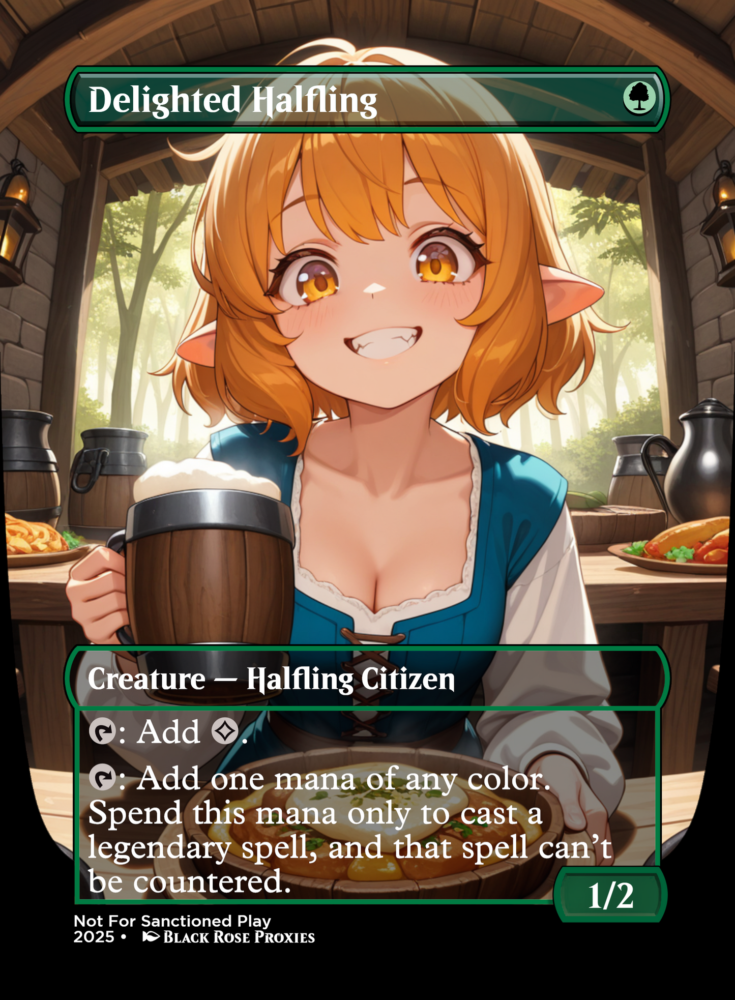 Delighted Halfling - MTG Anime Proxy