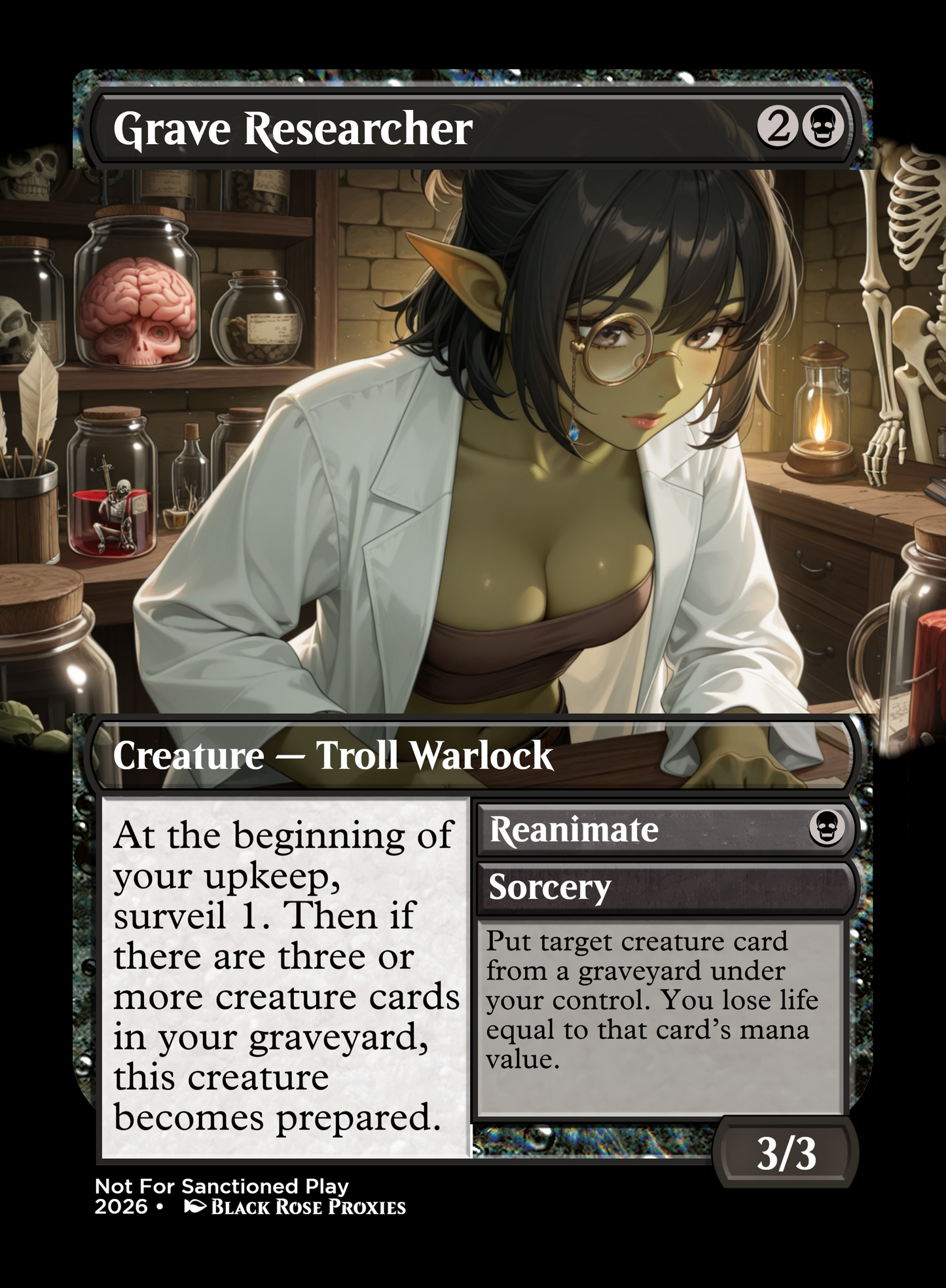 Grave Researcher - MTG Anime Proxy
