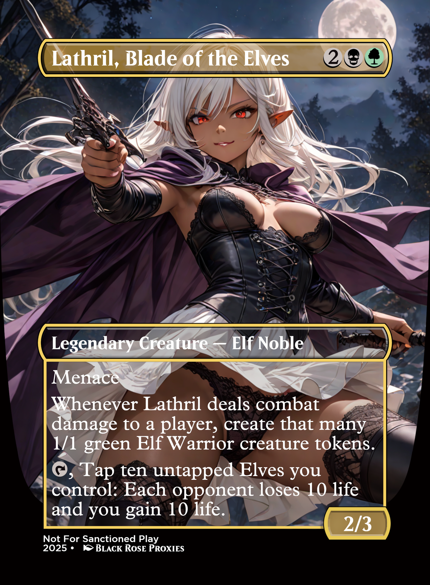 Lathril, Blade of the Elves - Various Styles - MTG Anime Proxy