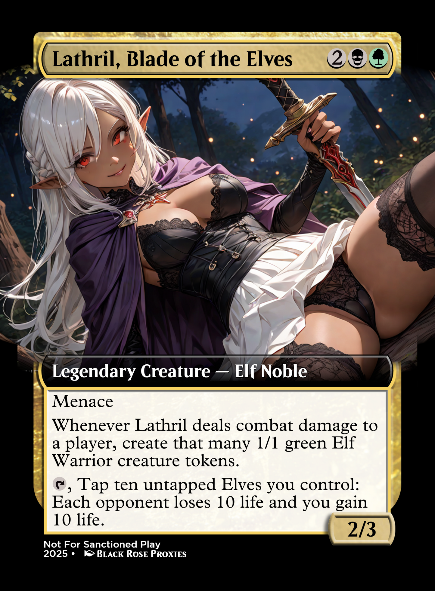 Lathril, Blade of the Elves - Various Styles - MTG Anime Proxy