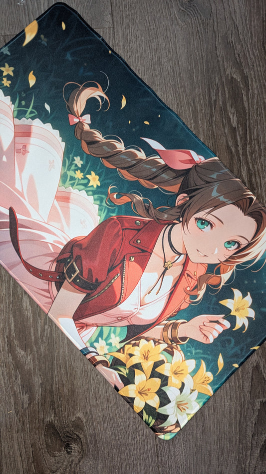Aerith - Custom Anime Playmat - 610 x 350 mm (24 x 13.8 in)