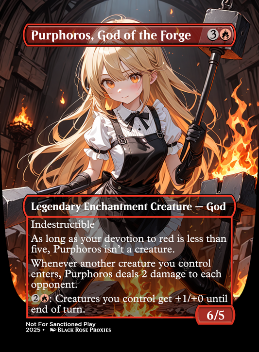 Purphoros, God of the Forge - Various Styles - MTG Anime Proxy
