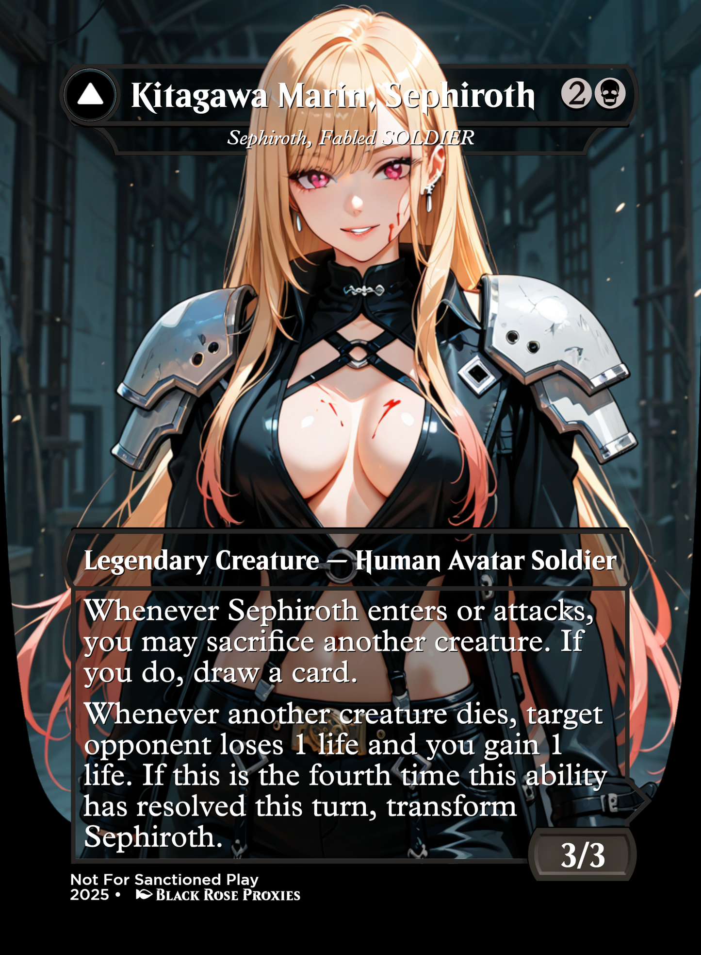 Kitagawa Marin, Sephiroth (Sephiroth, Fabled SOLDIER) - MTG Anime Proxy