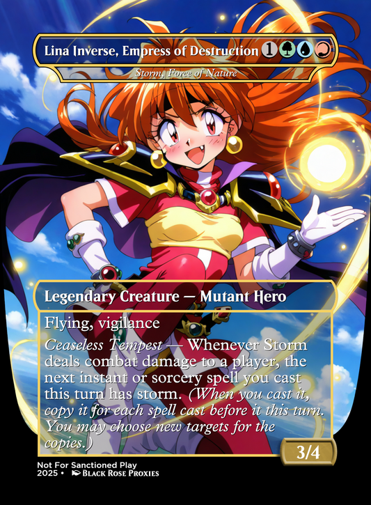 Lina Inverse (Storm, Force of Nature) - MTG Anime Proxy
