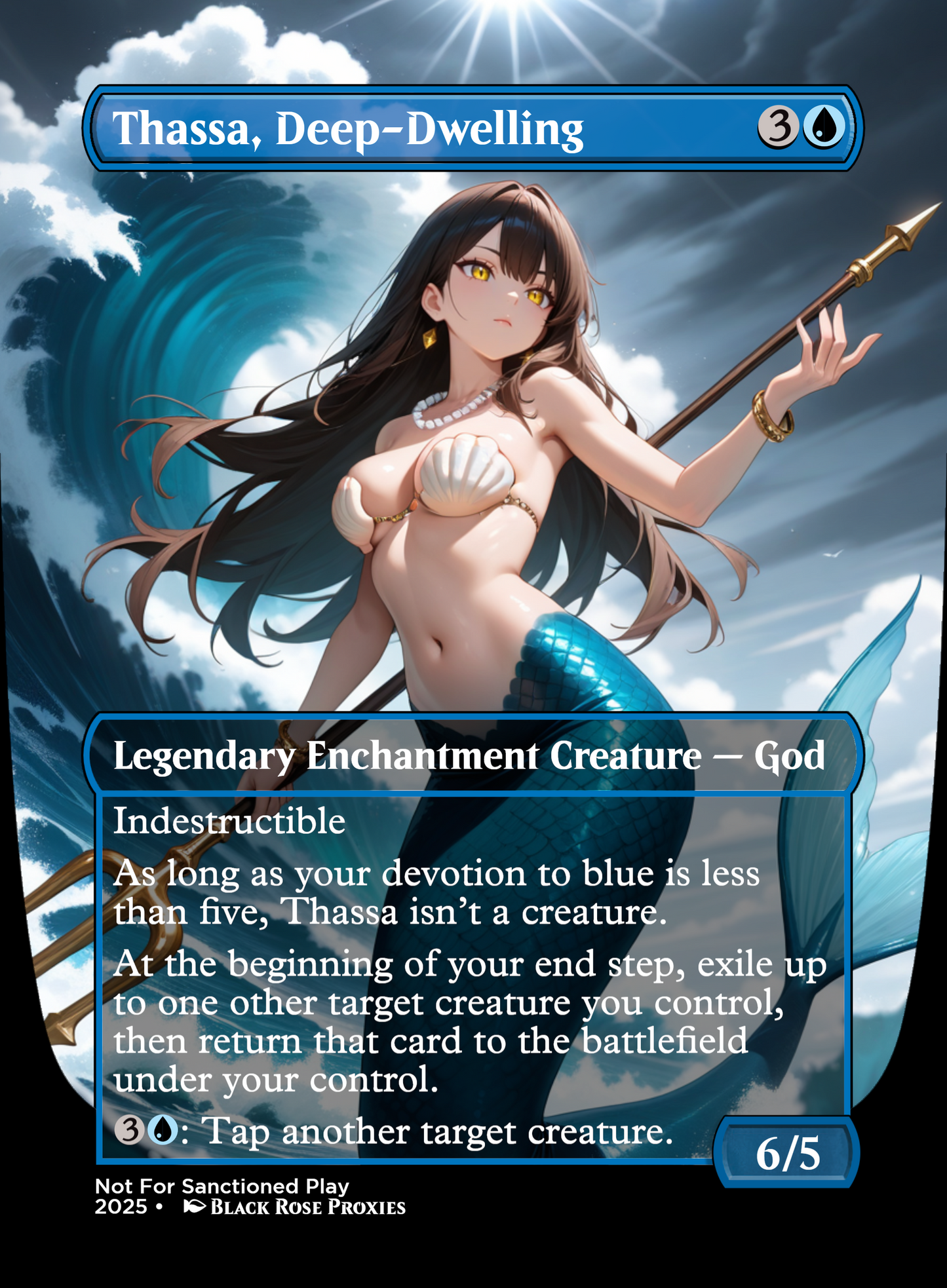 Thassa, Deep-Dwelling - MTG Anime Proxy