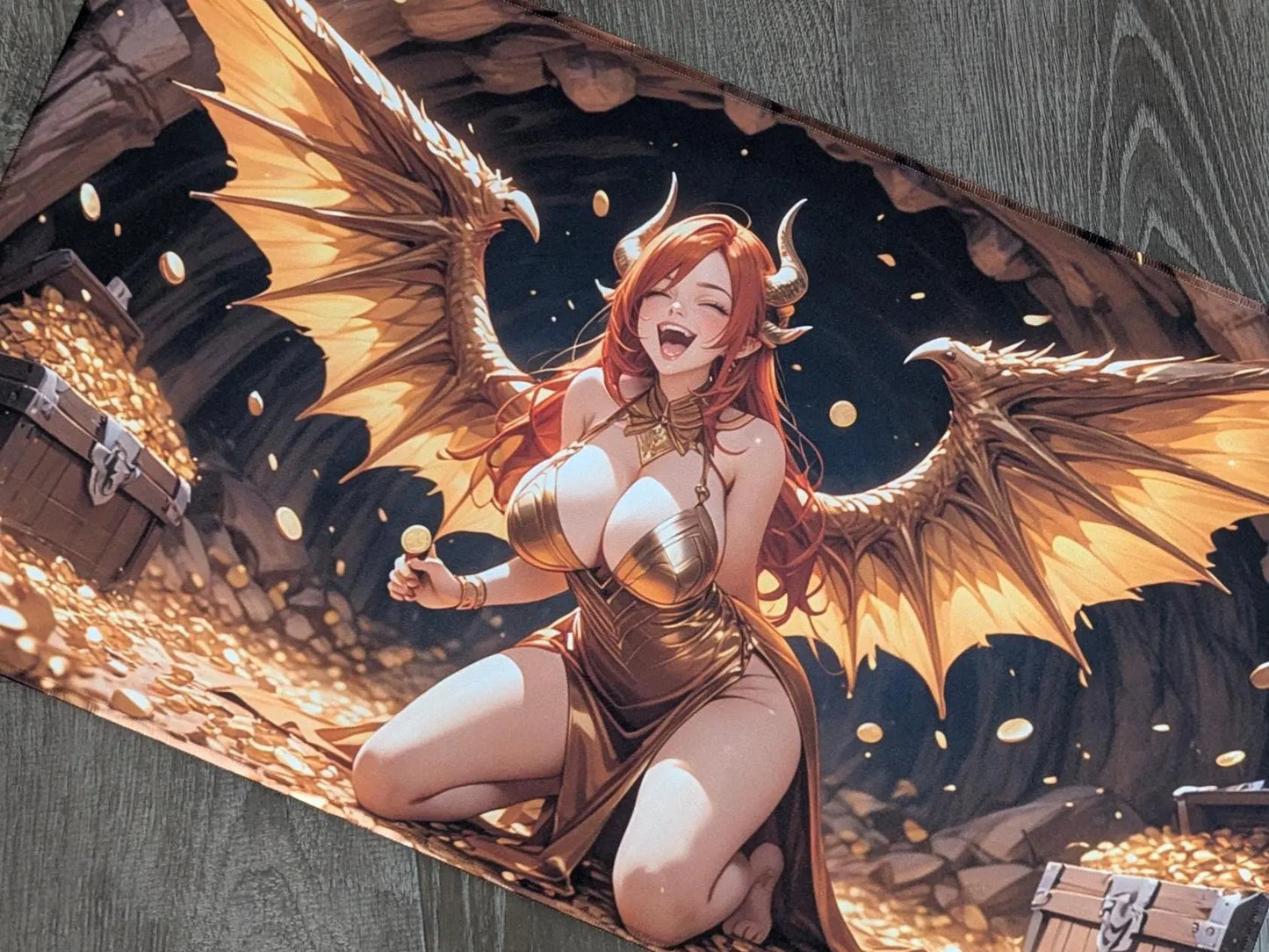 Copper Dragon - Custom Anime Playmat - 610 x 350 mm (24 x 13.8 in)